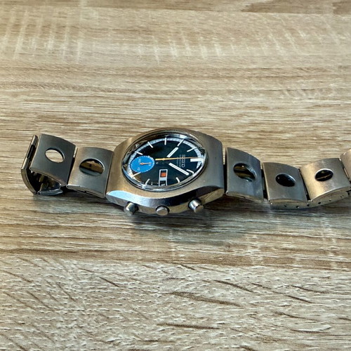 Seiko Vintage Chronograph 6139-8020 like new, blue dial