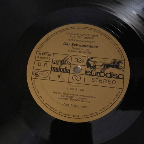 Tschaikovsky Der Schwanensee Ballett op. 20 3LP vinyl
