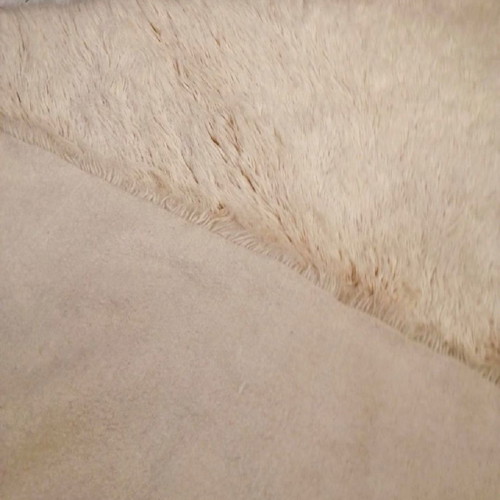 Handmade white flokati rug used, size 1.80x2.20