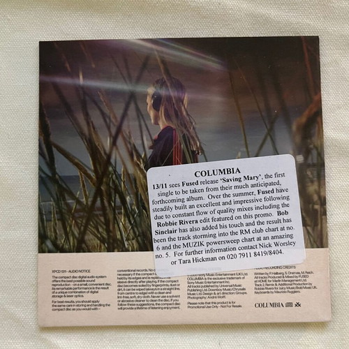 Fused Saving Mary CD single new, electronic music