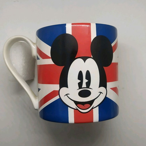 Disney Store mug collectible London tribute with Mickey Mouse and Union Jack