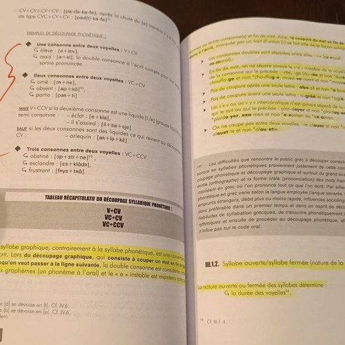 La phonétique du Français textbook used with notes