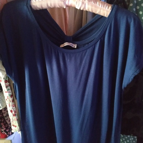 Celestino off-shoulder t-shirt used, size M, blue