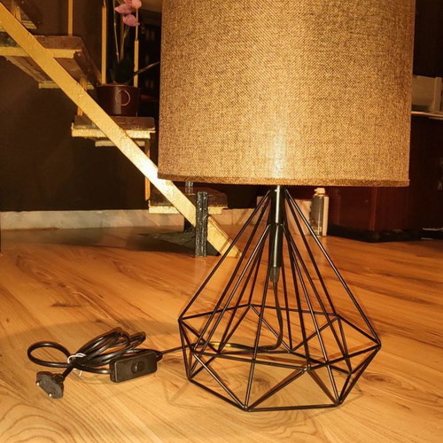 Table-Ceiling Lamp used, 2 in 1, metal diamond design