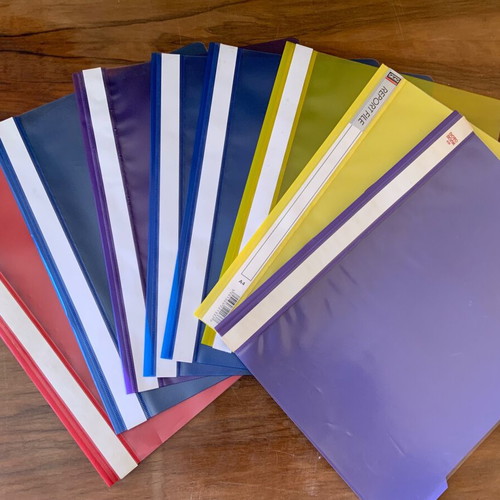 Folders with spine various colors, pack of 8, like new