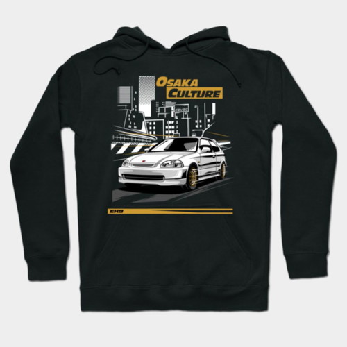 Osaka Honda Culture Hoodie new, black, sizes S to L