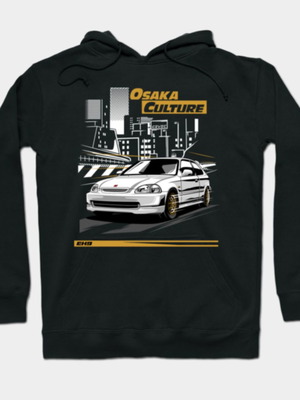 Osaka Honda Culture Hoodie new, black, sizes S to L