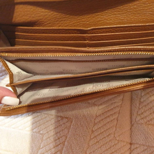 Michael Kors tote bag with wallet used, brown