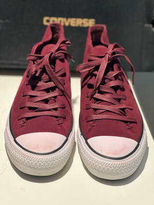 Converse All Star Mid burgundy new, suede leather