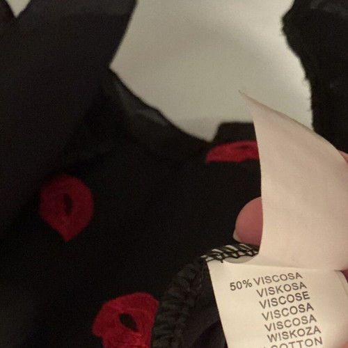 Kimono with Lips One Size like new, black, airy fit