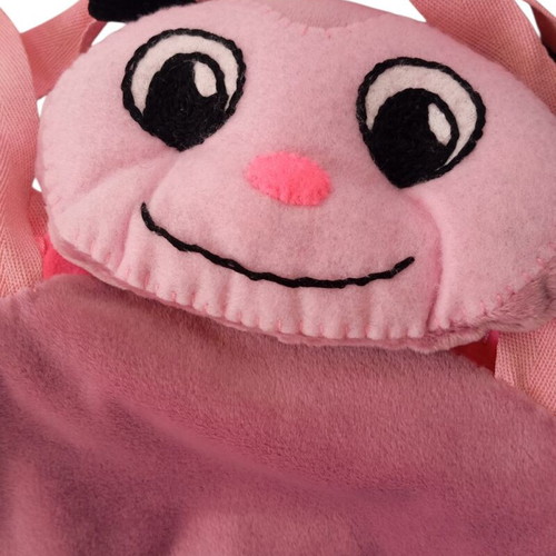 Handmade ladybug kids bag new, velvet and poplin