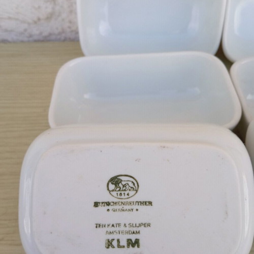 Porcelain bowls used, set of 6 collectible KLM from Germany