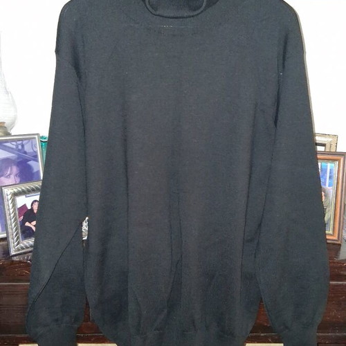 Woolen women's turtleneck sweater like new, black, XXL