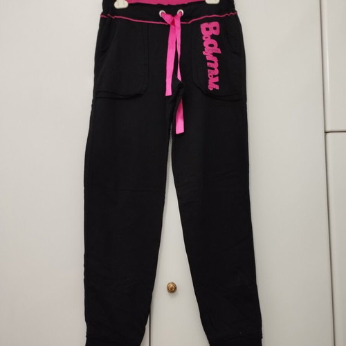 Body Move women's black sweatpants with pink details used, size L