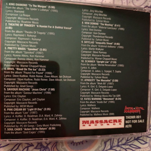 Massacre Records metal CD collection like new