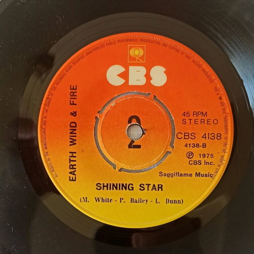 Earth, Wind & Fire Shining Star / Sing A Song 45 rpm used CBS record