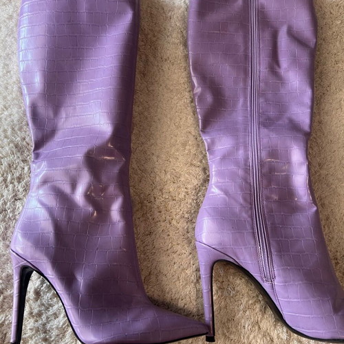 Envie Shoes knee-high boots new, purple, size 37