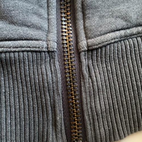 Schott cotton jacket large used, gray, zipper works with care