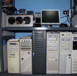 Retro PC used with peripherals and components