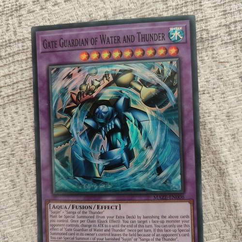 Yu-Gi-Oh Gate Guardian of Water and Thunder Super Rare card like new