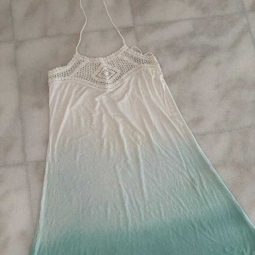 Women's Ombre Dress One Size white and mint, like new