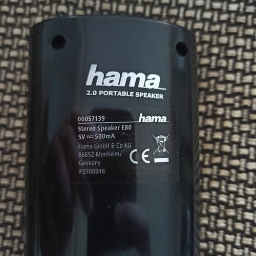 HAMA E80 stereo computer speakers used, very good condition
