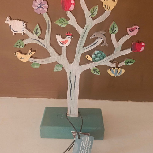 Decorative wooden tree hand-painted, new