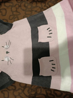 Orchestra dress with cat design like new, size 6 months