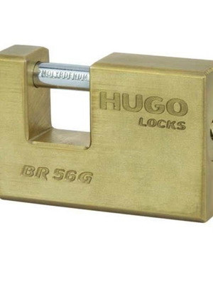 BR 76G Brass Padlock with 3 Keys New, Gold