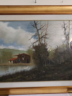 Μεγάλος πίνακας ζωγραφικής σε άριστη κατάσταση 92x72 εκ.