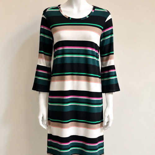 Benetton striped dress like new, size M/L, colorful