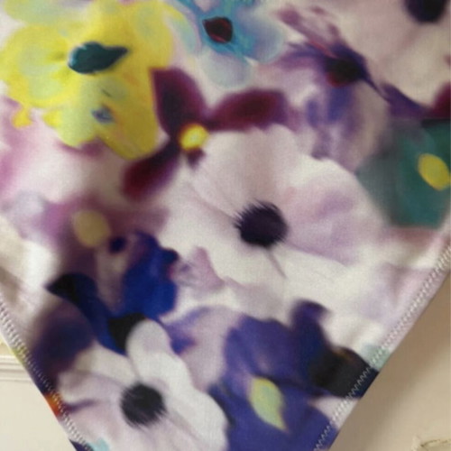 H&M Printed Bikini Bottom white with flowers, like new, size XL
