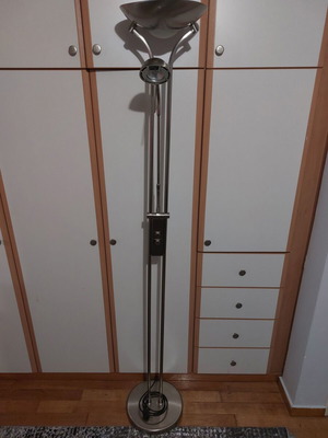 Φωτιστικό δαπέδου με 2 dimmer μεταχειρισμένο, μέταλλο, ύψος 183 εκ.