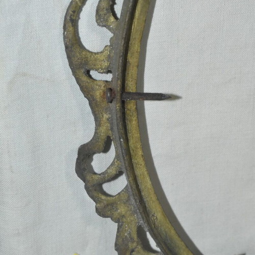 Brass oval frame used with embossed vintage design