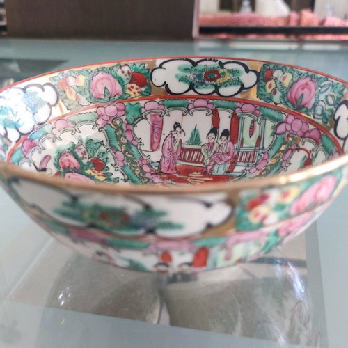 Set of bowl with spoon and deep plate made of Chinese porcelain new