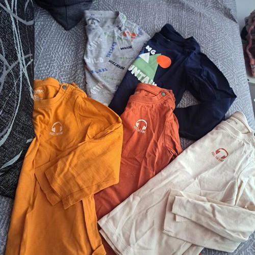 Orchestra long sleeve t-shirt set for boys No 24 36 like new, colorful, 5 pcs