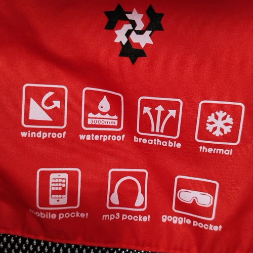 Crivit ski jacket used, red, size M