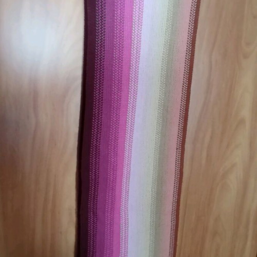 Motorcycle scarf like new with fringes and purple colors