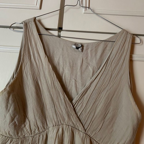 Imperial Italy women's dress M sand beige, like new, cotton silk