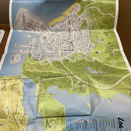Grand Theft Auto 5 PS3 game with map
