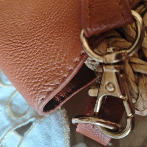 Women's handbag, beige and brown