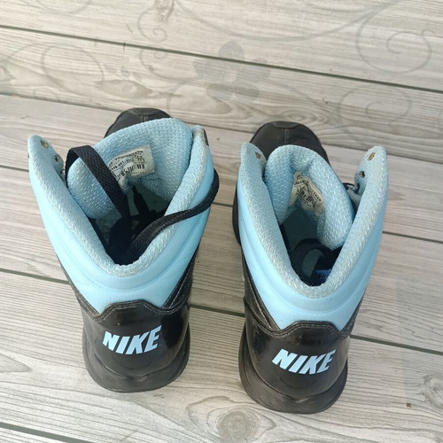 Nike Air leather sneakers size 37.5, black and blue