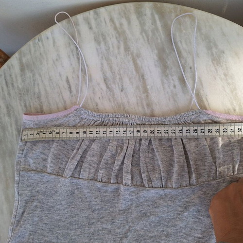 Short gray mako blouse used, size S-M