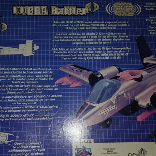 G.I. Joe vs. Cobra Rattler Jet like new, sealed accessories