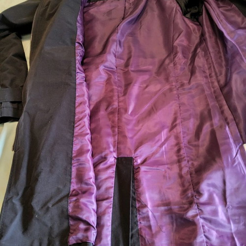 Harley Davidson women's trench coat size S-M used, black, with belt and zipper