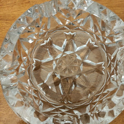 Crystal ashtrays used, set of 2 pieces