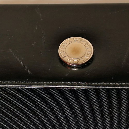 Bvlgari Large Wallet black leather used
