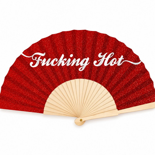 Fucking Hot Glitter Script 23cm Fan new