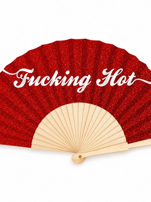 Fucking Hot Glitter Script 23cm Fan new