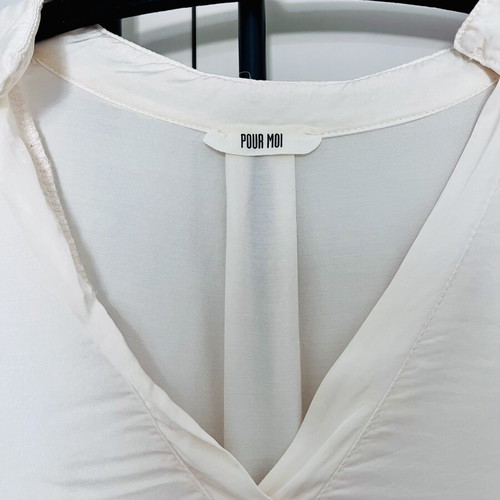 Silk blouse Pour Moi like new, cream white, size S